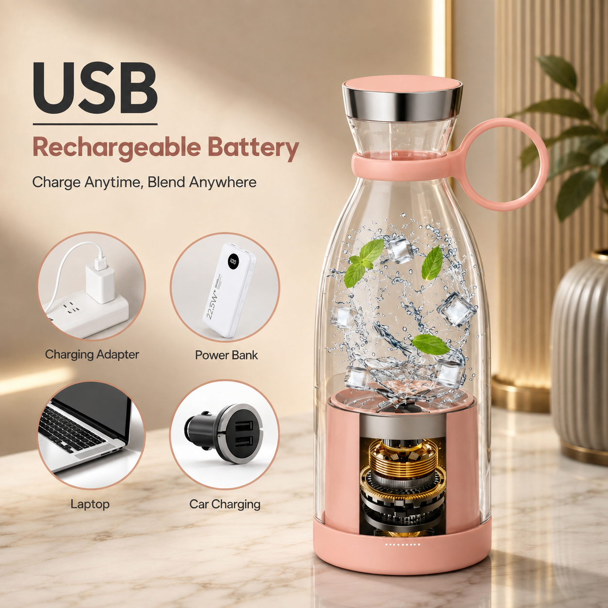 Blender Fresh Fruit Juicer Portable Juice