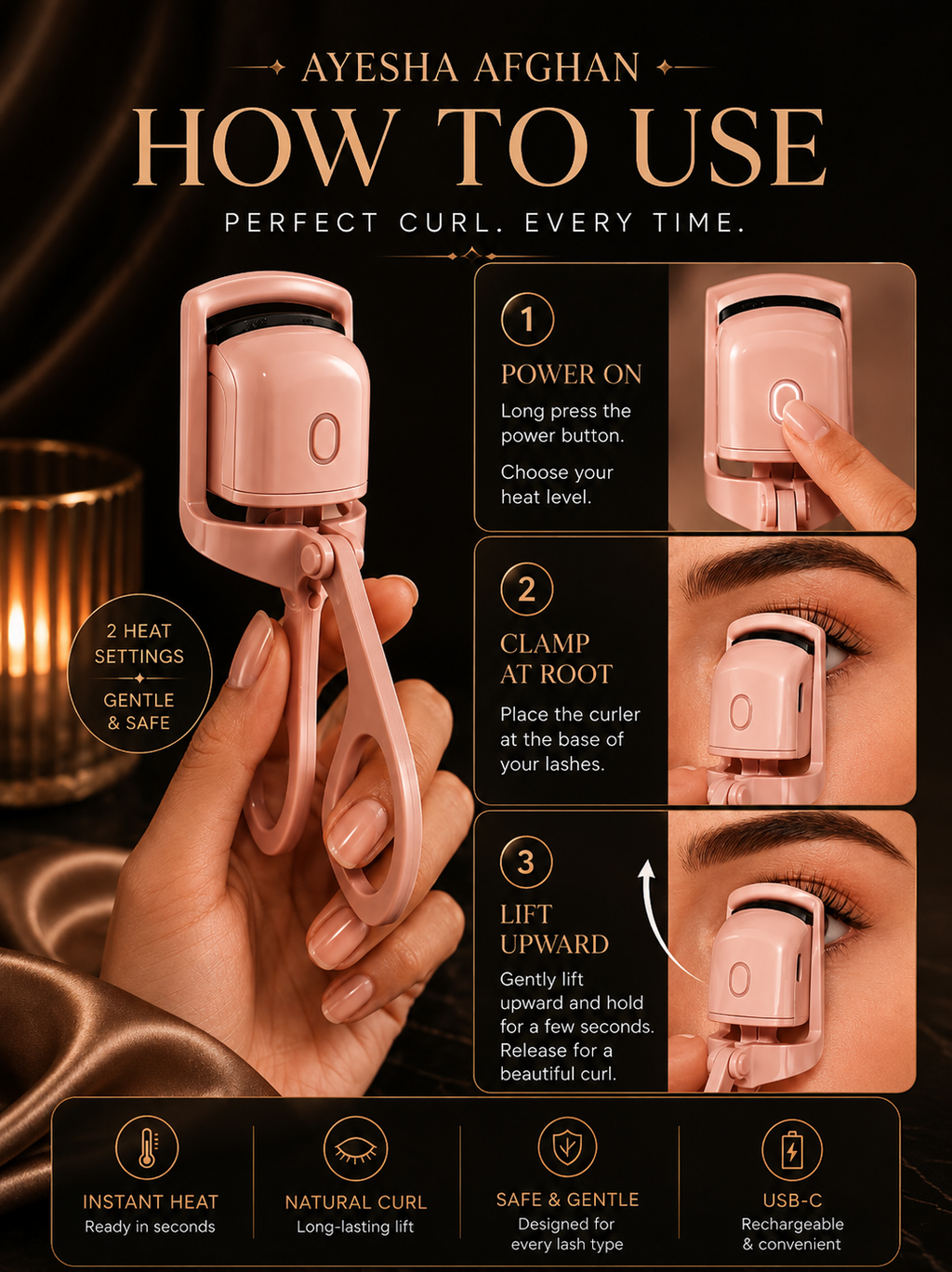 LumiLash™ Heated Eyelash Curler