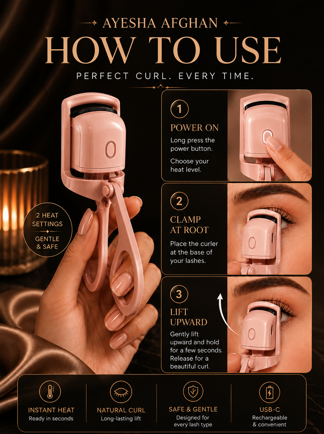 LumiLash™ Heated Eyelash Curler