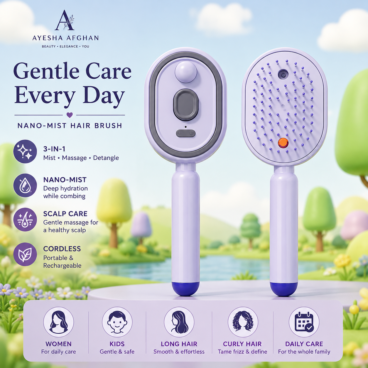 Nano-Mist Hair Brush™